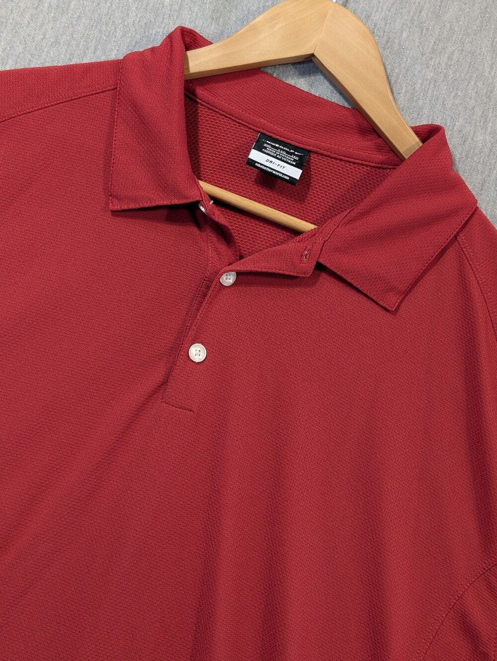 Nike Golf Polo Shirt Men's XXL Tiger Red Dri-Fit